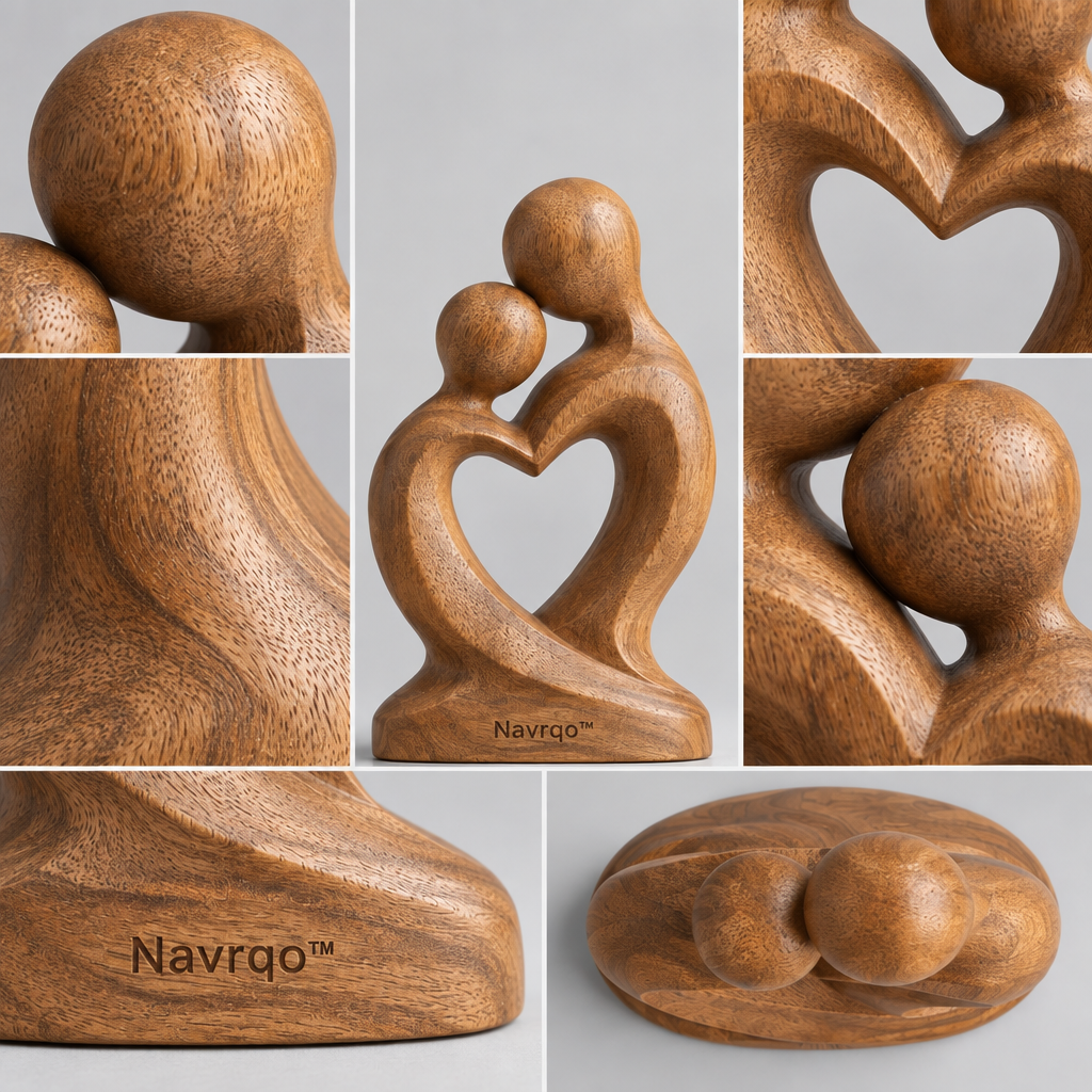 Navrqo™ Natural Wood Carved Desktop Decor main image 06