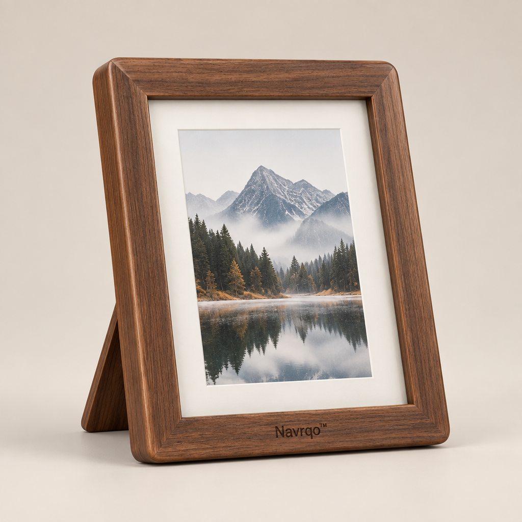 Navrqo™ Natural Wood Desktop Frame hero