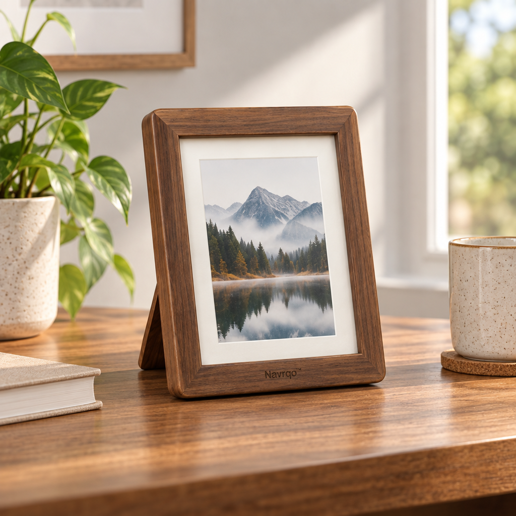 Navrqo™ Natural Wood Desktop Frame main image 02