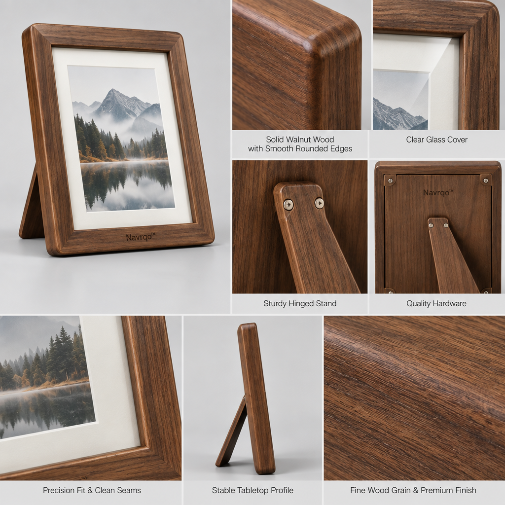 Navrqo™ Natural Wood Desktop Frame main image 06