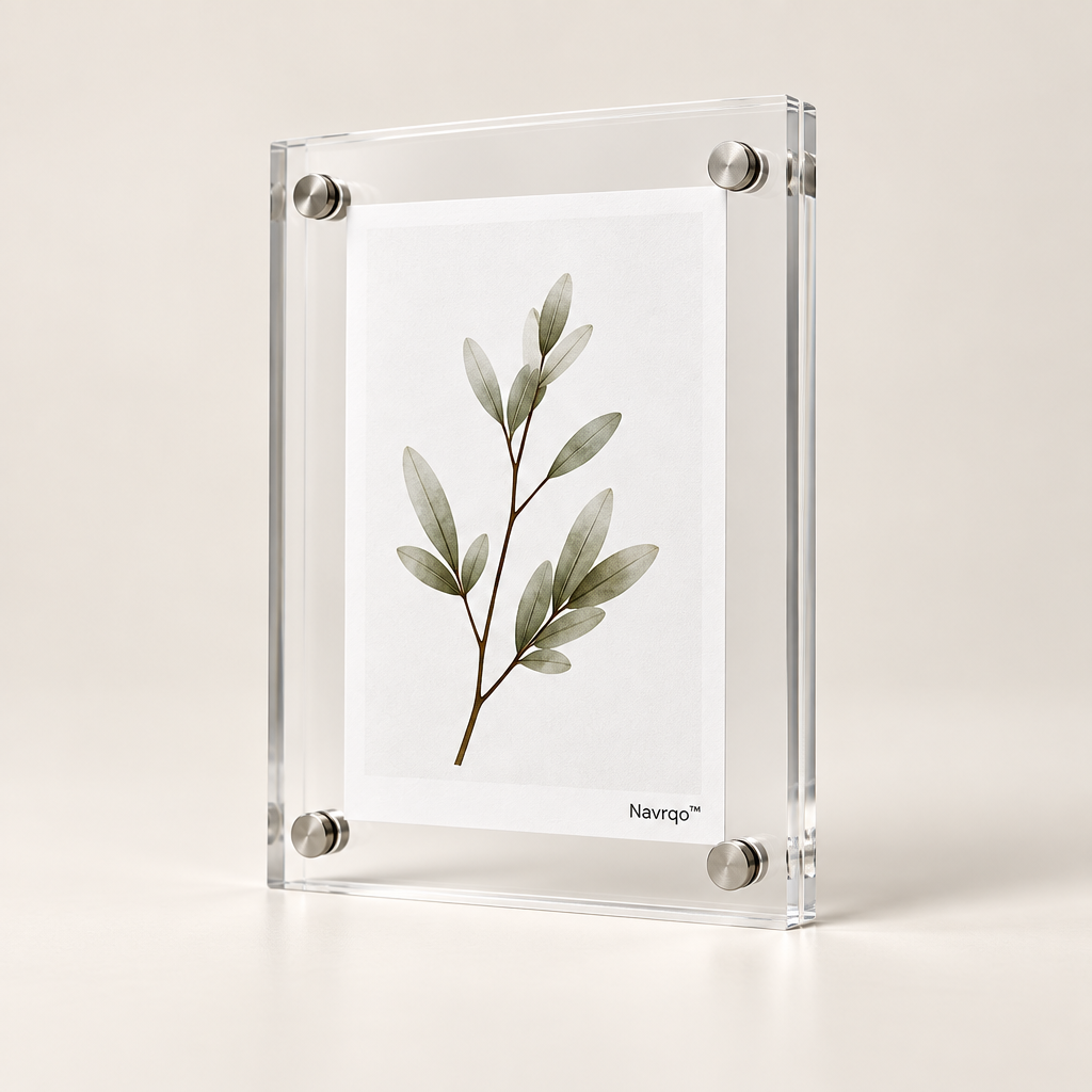 Navrqo™ Clear Floating Acrylic Frame hero
