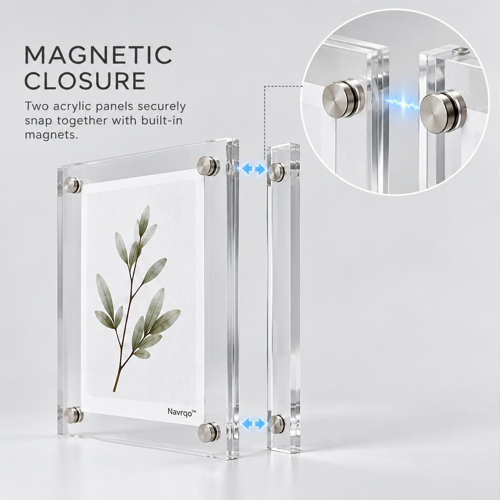 Navrqo™ Clear Floating Acrylic Frame main image 03