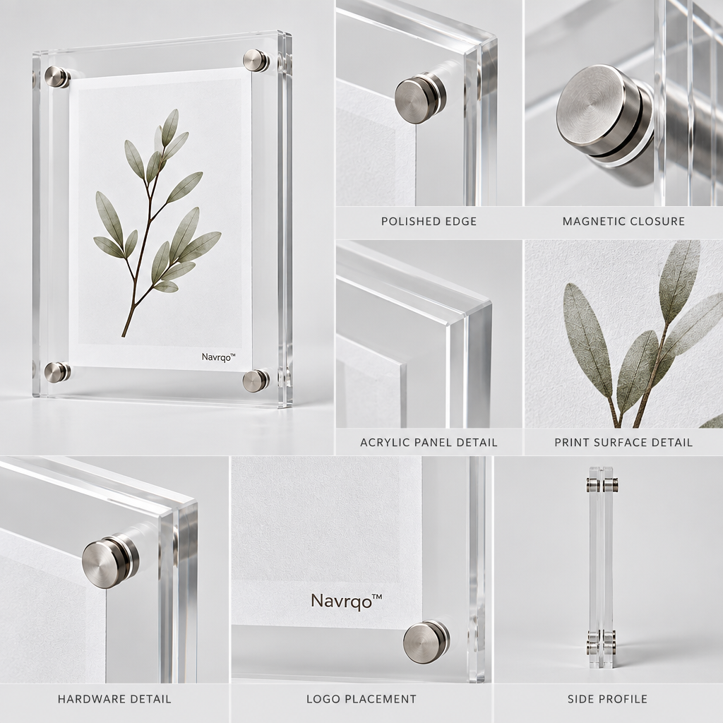 Navrqo™ Clear Floating Acrylic Frame main image 06
