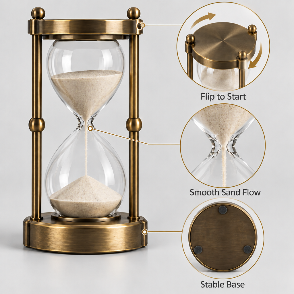 Narvqo™ Metal Hourglass Desktop Decor main image 03