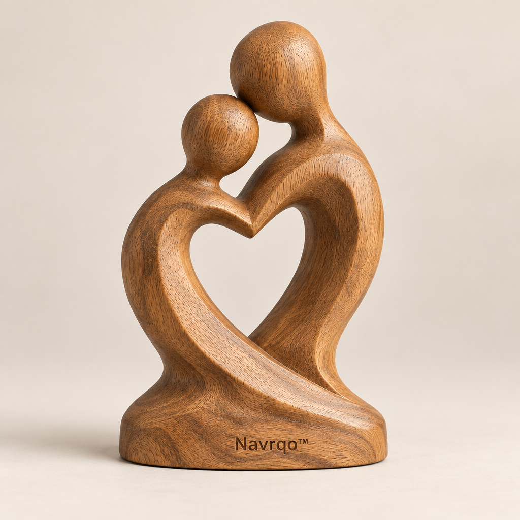 Navrqo™ Natural Wood Carved Desktop Decor hero