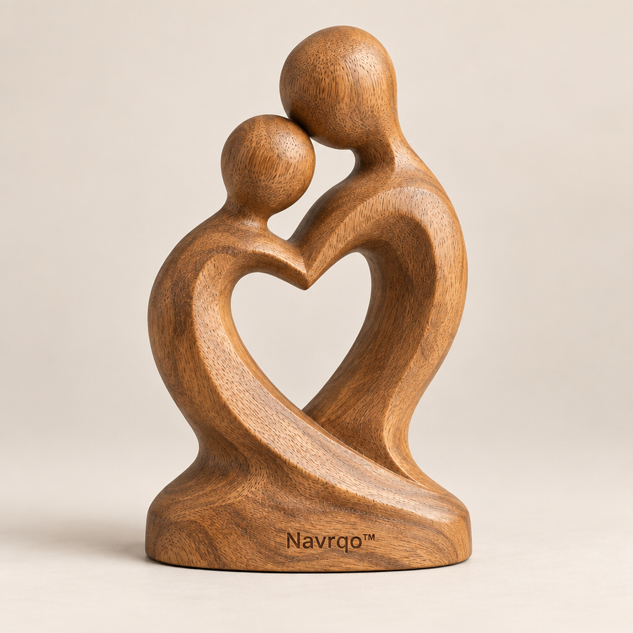 Navrqo™ Natural Wood Carved Desktop Decor hero