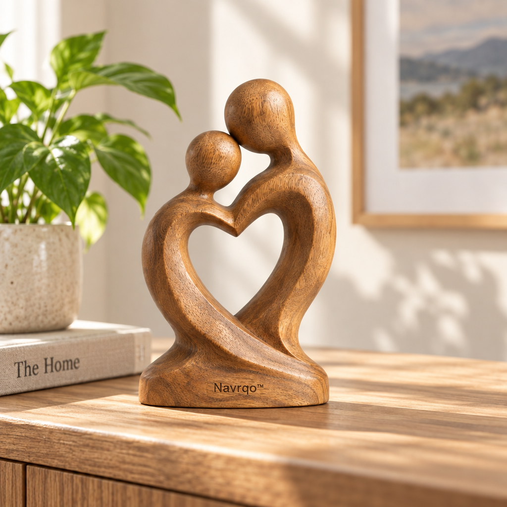 Navrqo™ Natural Wood Carved Desktop Decor main image 02