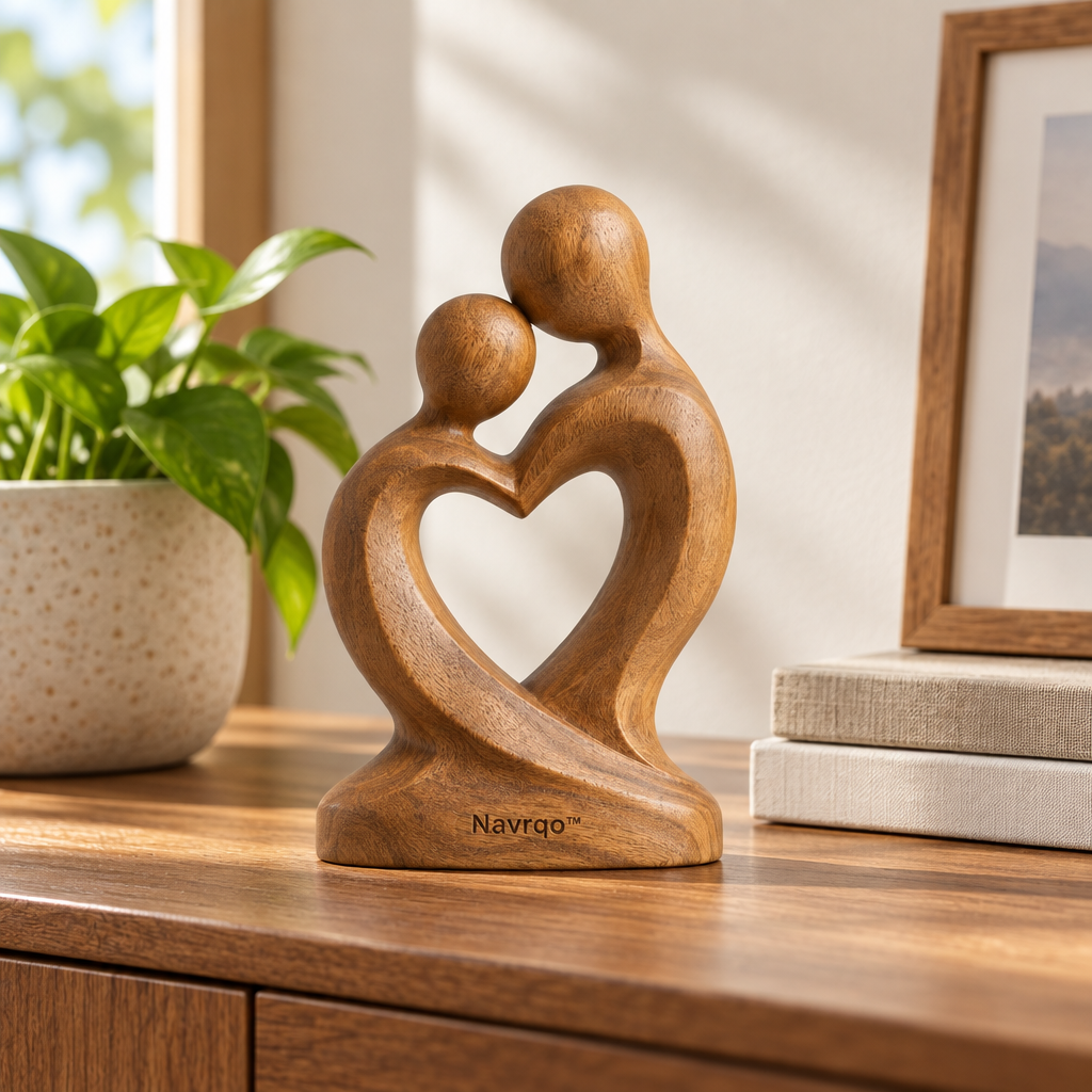 Navrqo™ Natural Wood Carved Desktop Decor main image 05